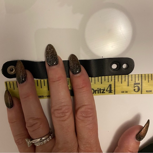 Vintage Leather Cuff Watch Bands Black - Picture 8 of 9